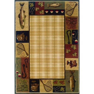 Oriental Weavers Hudson 1065B Beige/ Black Indoor Area Rug - 3'10" x 5'5"