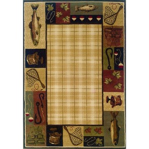 Oriental Weavers Hudson 1065B Beige/ Black Indoor Area Rug - 3'10" x 5'5" - 1 of 1