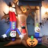 Outsunny 94.5" Inflatable Halloween Ghost Tree with Upside-down Clown Pumpkins, Blow-Up LED Display Indoor Outdoor for Garden, Lawn, Party, Holiday - 2 of 4