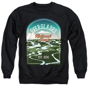 Men's Everglades National Park Illustrated Landscape Crewneck Sweatshirt - 1 of 4