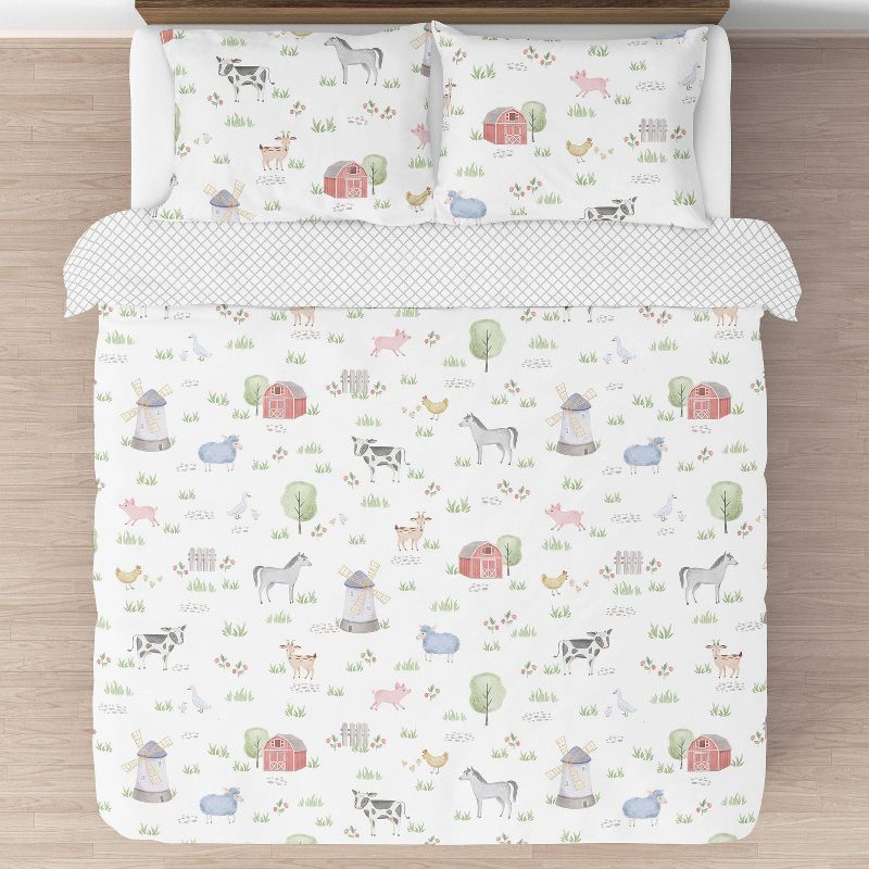 3pc On the Farm Animals Full/Queen Kids&#39; Comforter Bedding Set - Sweet Jojo Designs, 3 of 8