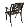 Rose Ornate Outdoor Mesh Lattice Aluminum Dining Chair - Oakland Living: Weather-Resistant Patio Seating - 3 of 4