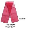 Allegra K Women's Transparent Skinny Solid Color Lightweight Organza Scarf Neckerchief - 3 of 4