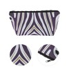 Unique Bargains Animal Print Makeup Bag Navy Blue Light Gray 1 Pc - 3 of 4