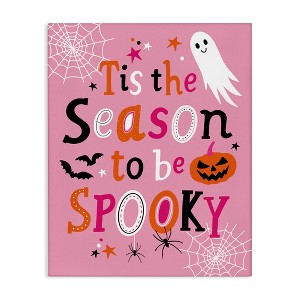 Stupell Industries Tis The Season To Be Spooky Ghost Phrase Canvas Wall Art - 1 of 4