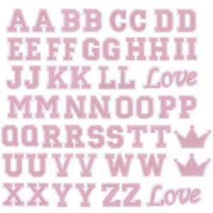 56 PCS Sequin Letter Iron On Patches A-Z Alphabet Varsity Letter Sewing Repair Preppy Glitter Hot-fix for Bag Shoes DIY Supplies - 1 of 4