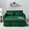 LOVMOR Pull Out Sleep Sofa Bed, with side pockets, Adjsutable Backrest and Lumbar Pillows, for Apartment, Office, Living Room - 2 of 4