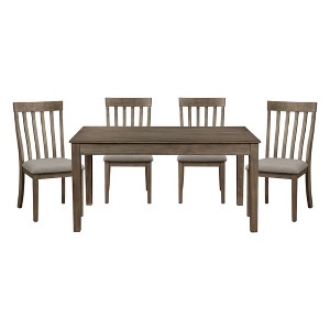 5-Piece Dining Set with Drawers and 4 Side Chairs - 1 of 4