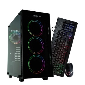 Periphio Terra Gaming PC Desktop Bundle - AMD Ryzen 5, Radeon Vega 7 iGPU, 16GB RAM, 1TB NVMe (SSD), Windows 11 Gaming Computer with Mouse + Keyboard - 1 of 4