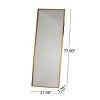 Kumasinova 77" Modern Full Length Mirror,Gold Standing Mirror Full Length with Stainless Steel Frame,Full Body Mirror for Bedroom&Living Room Decor - 2 of 4