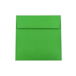 JAM Paper 6.5 x 6.5 Square Colored Invitation Envelopes Green Recycled 25/Pack (2792279) - 1 of 2