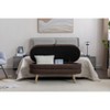 Sapphtopaz Storage Bench Velvet Fabric Accent Stools with Wood Legs Bedroom Bench Ottoman with Storage for Living Room, Bedroom, and Entryway - 4 of 4