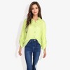 Anna-Kaci Women's Long Sleeve Button-Down Shirt with Roll-Up Sleeves and Front Pocket Casual Loose Fit Blouse - 3 of 4