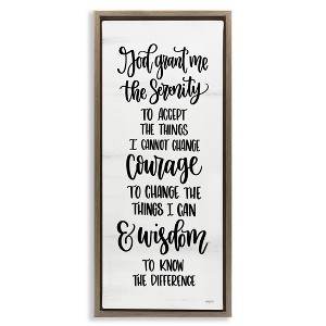 Stupell Industries Religious Serenity Courage & Wisdom Floating Frame Canvas Art - 1 of 4