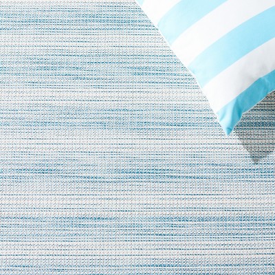 Aqua Ivory Multi Rectangular Synthetic Indoor/Outdoor Area Rug 5'1" x 7'6"