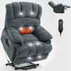 Power Lift Recliner Chair Massage Sofa Nursery Chair Upholstered Accent Chair Lounge Chair with Lumbar Heat, USB Ports, Side Pocket - ModernLuxe - 2 of 4