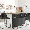 GlasFlength Counter and Bar Stools Counter Height Bar Stools Set of 2 Modern Counter Stool Seat Height Island Stools, Black, 18.11"*20.4"*39.3" - 3 of 4