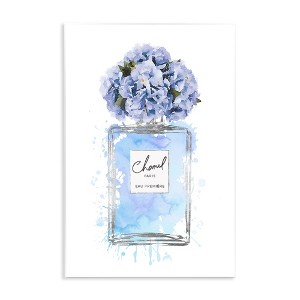 Stupell Industries Blue Flowers Perfume Bottle, 13" x 19" - 1 of 4