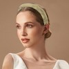 Unique Bargains Women's Elegant Ink Wide Sponge Hairband 6.30"x5.71" 1 Pc - 2 of 3
