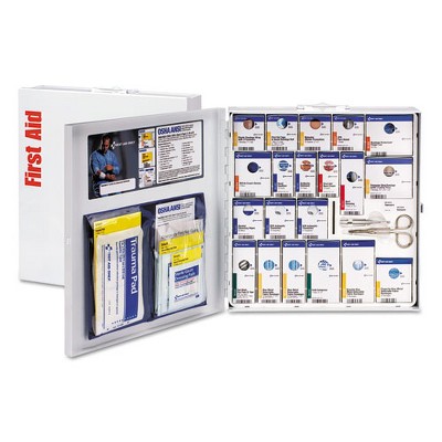 First Aid Only ANSI 2015 SmartCompliance Food Service First Aid Kit, w/o Medication, 50 People, 260 Pieces, Metal Case