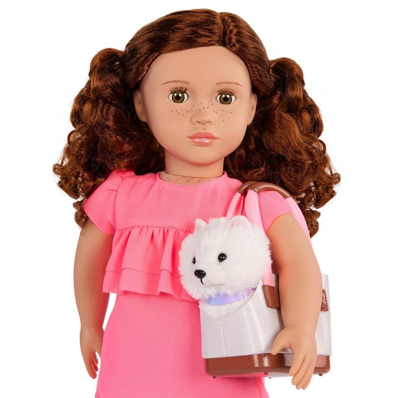 Our Generation Becca &#38; Pearl 18&#39;&#39; Doll &#38; Pet Dog Plush Carrier Accessories Set, 4 of 8