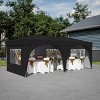Sturdy 10'x20' Waterproof Pop Up Canopy Tent with 6 Sidewalls, Adjustable Heights, Carry Bag, Sandbags, Ropes & Stakes for Outdoor Events-Coolbibila - 3 of 4