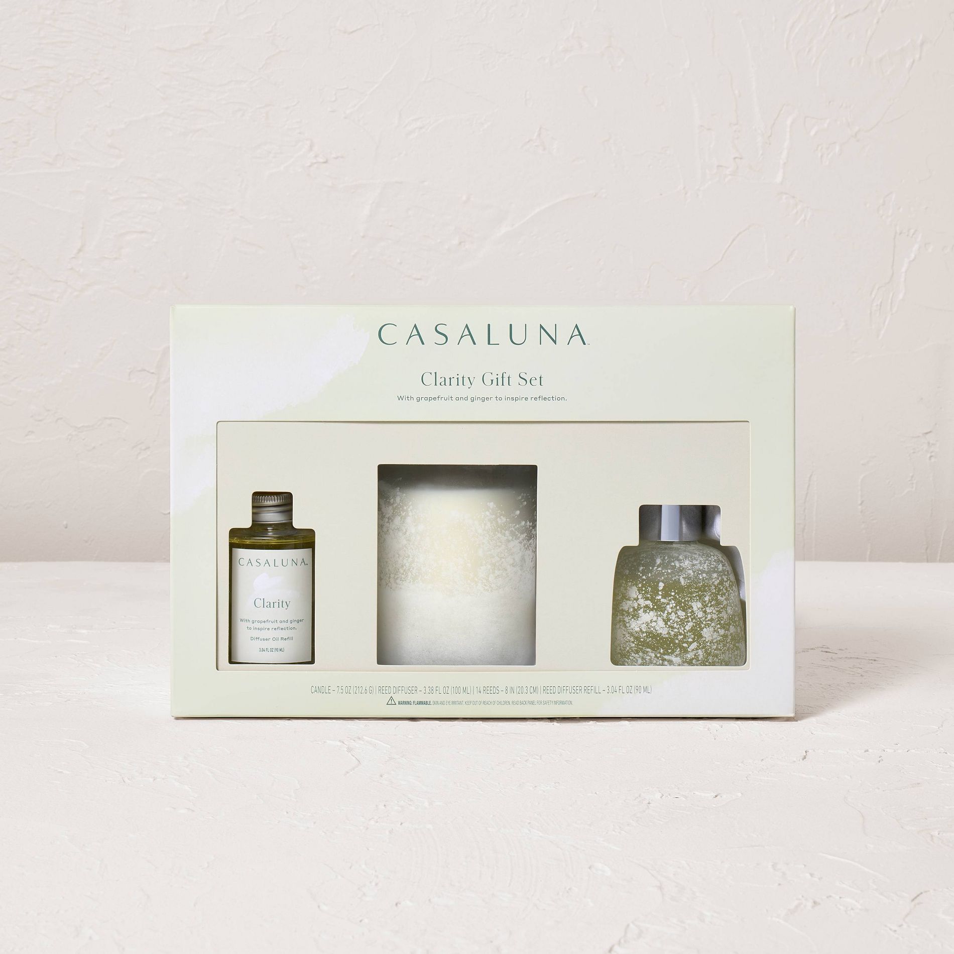 3pk Assorted Salted Candle and Diffuser and Diffuser Refill Set - Casaluna™