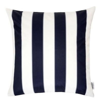 TopComfy Support Pillow Outdoor and Indoor Stripe Pillow with Weather Resistant Fabric for Patio, Blue, 17"*17"*10"