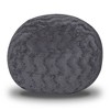 CAVINAS Faux Fur Bean Bag Chair, 4Foot Cozy and Stretchable Fabric Lounger for Children and Adults, Filled with Shredded and Memory Foam - 2 of 4