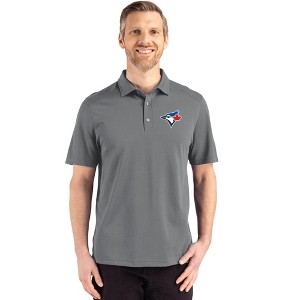 Toronto Blue Jays Cutter & Buck Advantage Refresh Epic Confidence Recycled Mens Tri-Blend Pique Polo - Elemental Grey - Large - 1 of 1