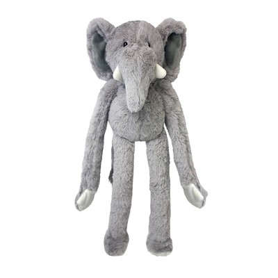 Multipet Swingin Safari Elephant Plush Dog Toy - Gray - L - 19"