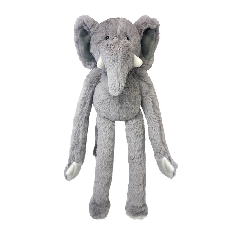 Multipet Swingin Safari Elephant Plush Dog Toy - Gray - L - 19&#34;, 1 of 4
