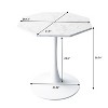 Maliang 31.50" Modern Octagonal Coffee Table with MDF Table Top,Metal Base, for Dining Room, Kitchen, Living Room - 3 of 4