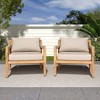Christopher Knight Home Marja Boho Outdoor Acacia Wood Woven Rope Chair with Cushion - 2 of 4