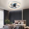 KWPZQEB Ceiling Fans with Lights, 20" Modern Low Profile Ceiling Fan, Dimmable LED and 6 Speeds, Flush Mount Fan for Bedroom, Living Room - 4 of 4