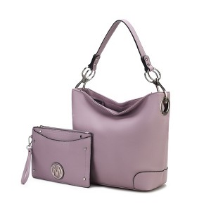 MKF Collection Viviana Vegan Leather Hobo Bag with Matching Wristlet by Mia K - 1 of 4