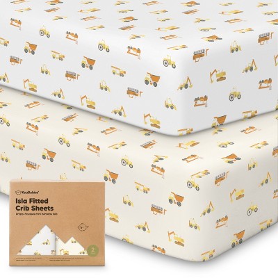 KeaBabies 2pk Isla Fitted Crib Sheets for Boys, Girls, Baby Crib Sheet, Fits Standard Nursery Crib Mattresses