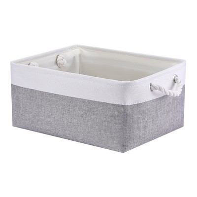 Unique Bargains Fabric Collapsible Storage Organizer Basket with Handles