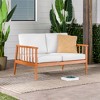 GDFStudio Colbert Patio Contemporary Cushioned Eucalyptus Wood 51.25" Loveseat - 2 of 4