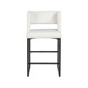 Meridian Furniture,Caleb White Vegan Leather Counter Stool, Set of 2 - 4 of 4