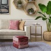Vynxaria Round Coffee Tables - White Marble & Natural Wood Accent - 2 of 4