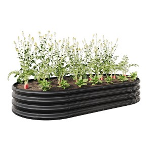 WELLFOR Metal Outdoor Garden Bed 35.43"x70.86" - 1 of 4