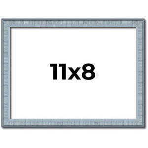PosterPalooza | Photo Size Textured Blue Picture Frame - UV Acrylic, Foam Board Backing, Hanging Hardware - 1 of 4