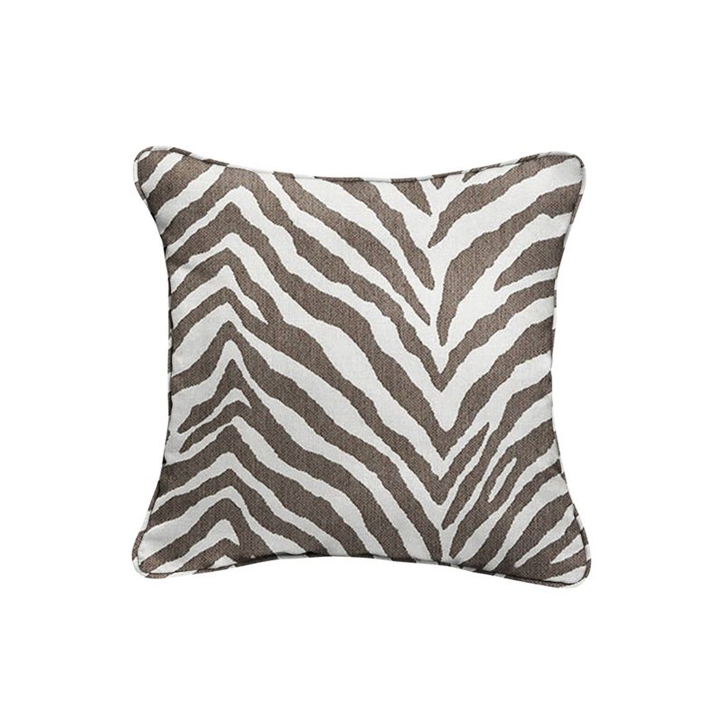 Sunbrella 2pk Indoor/Outdoor Corded Pillow Set Gray Zebra, 1 of 7