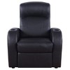 Leather Recliner with Cup Holder, Contemporary Upholstered Chair - 4 of 4