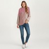 Anna-Kaci Women's Long Sleeve Color Block Knit Hoodie with Drawstring and Relaxed Fit - 4 of 4