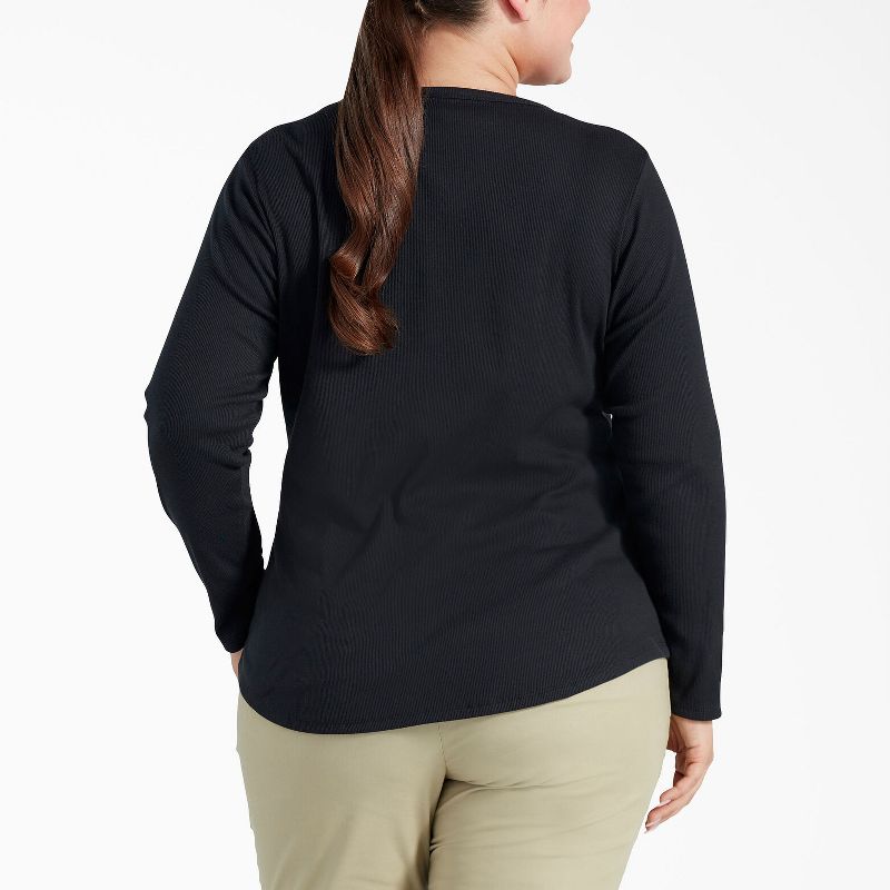 Dickies Women's Plus Henley Long Sleeve Shirt, 2 of 3