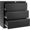 Acekool 3-Drawer Lateral File Cabinet with Lock, Metal Storage Organizer for Letter/Legal/A4 Files, Space-Saving Black Office Cabinet - 2 of 4