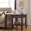 Laurent Drawer End Table Chocolate Cherry Finish - Leick Home - image 2 of 4