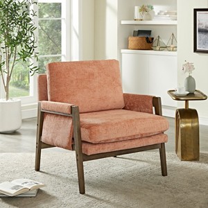 Roundhill Furniture Kelly Mid-Century Modern Velvet Accent Armchair - 1 of 4